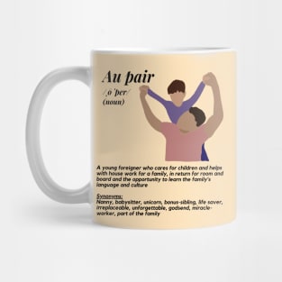 Au pair definition female peach Mug